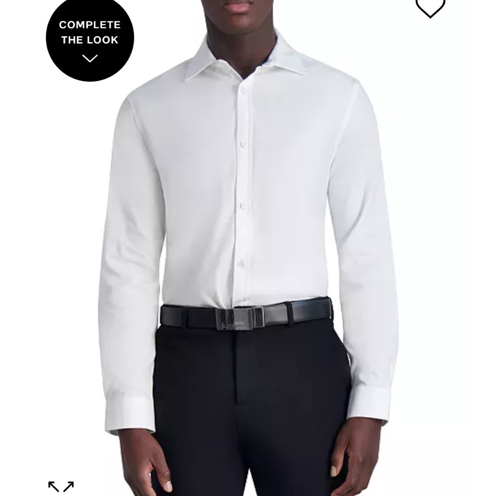 Karl Lagerfeld - Men’s M White slim fit stretch button-down shirt/NWT (Sample)